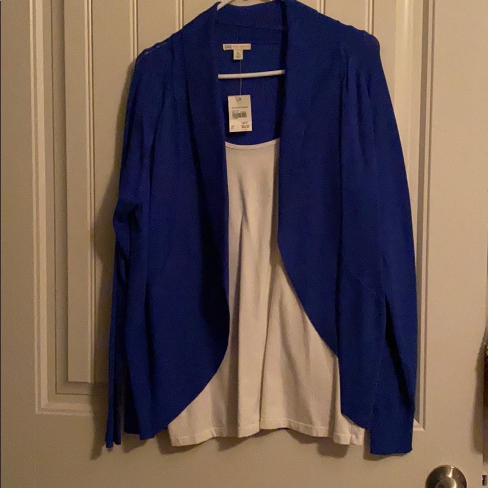 Blue cardigan